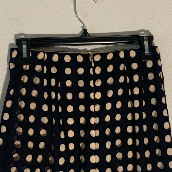 Ann Taylor Navy Blue Polka Dot Pencil Skirt - Picture 5 of 6